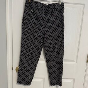 Black and White Geometric Print Pants
